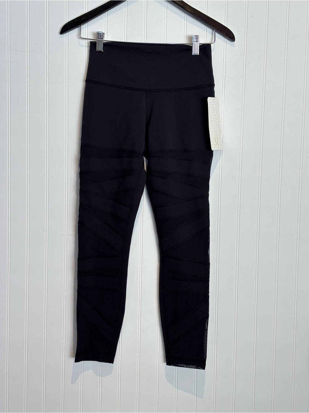 lululemon athletica high times tech mesh 7/8 black Leggings